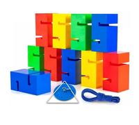 EBzvblxm Giochi di Team Building con la Torre di Blocchi, Gioco di Torre impilabile for Team Building Block for attività Gruppo all'aperto 5/8/10 Pezzi(10PCS)