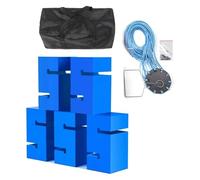 EBzvblxm Giochi di Team Building con la Torre di Blocchi, Gioco impilabile Team Building Block ABS Multicolore 5/8/10 Pezzi for Adulti all'aperto(Blue,5PCS)