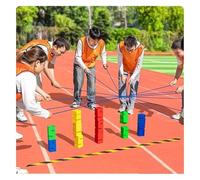 EBzvblxm Giochi di Team Building con la Torre di Blocchi, Kit da Gioco impilabile Team Building Block Tower Multicolor 5/8/10 pz(Multi-Colored,8PCS)