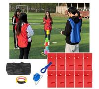 EBzvblxm Giochi di Team Building con la Torre di Blocchi, Kit da Gioco Torre impilabile con Blocchi Multicolori for Team Building 5/8/10 Pezzi(Red,10PCS)