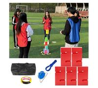 EBzvblxm Giochi di Team Building con la Torre di Blocchi, Kit da Gioco Torre impilabile con Blocchi Multicolori for Team Building 5/8/10 Pezzi(Red,5PCS)