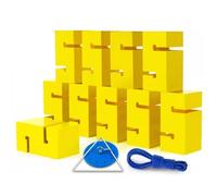 EBzvblxm Giochi di Team Building con la Torre di Blocchi, Team Building Block Tower Game Multicolor 5/8/10 Pezzi con Borsa for Il Trasporto(Yellow,10PCS)