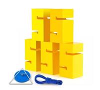 EBzvblxm Giochi di Team Building con la Torre di Blocchi, Team Building Block Tower Game Multicolor 5/8/10 Pezzi con Borsa for Il Trasporto(Yellow,5PCS)