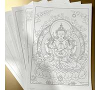 EBzvblxm Libro di Pittura tracciamento della Statua Buddha in setola | Pennello in setola for tracciare scritture, calligrafia e pittura