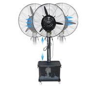 EBzvblxm Ventilatore nebulizzatore, Ventilatore nebulizzante portatile a piedistallo 3 velocità 90 oscillante regolabile in altezza 42L for esterni 71-81 cm