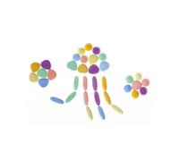 EC Junior Ciottoli di plastica arcobaleno Bellissimi barattoli creativi visivame