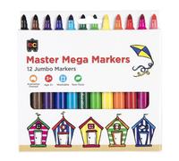 EC Master Mega Jumbo Pennarelli lavabili con punta da 5,8 mm, confezione da 12,