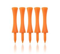 ECADDIE Tees da golf arancioni da 70 mm (confezione da 100) - Tees da golf Castle Castle - Tee da golf lunghi resistenti in plastica - Accessori da golf - Tee da golf arancioni per giocare e praticare