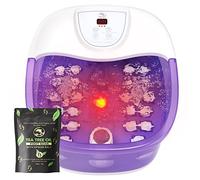 ECARBME Foot Spa Bath Massager with Heat Bubbles and Vibration Massage and Jets, 16OZ Tea Tree Oil Foot Soak Epsom Salt, Pedicure Foot spa with Infrared Light, 22 Rollers & Adjustable Temp