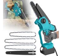 Ecarke 2 in 1 Motosega da 6 & 8 pollici per batteria Makita 18V, 1200W Brushless, 21000 giri/min, velocità della catena 7m/s, pompa dell'olio automatica, include catena di ricambio da 6 e 8 pollici