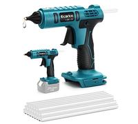 Ecarke Pistola per colla a batteria al litio Makita da 18 V, senza fili, ideale per riparazioni fai da te (Con 20 bastoncini di colla da 11 mm，Batteria non inclusa)