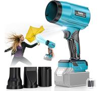 Ecarke Soffiatore a batteria compatibile con Makita 18V, motore brushless 80.000 giri/min, velocità aria 60 m/s & pressione 850 g, soffiatore portatile per foglie, polvere & neve (senza batteria)