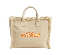 Ecate Brand | Borsa cotone a mano con zip | Mollatemi | Funny, baddie, idea regalo | Made in Italy | 36x32cm