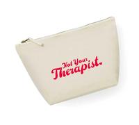 ECATE Brand - Pochette mare/trucchi 100% cotone riciclato - Not Your Therapist (34cm x 21cm) (Natural)