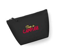 ECATE Brand - Pochette mare/trucchi 100% cotone riciclato - Tiro a Campari (34cm x 21cm) (Nero)