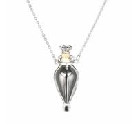 ECBLI Collana con Fiala di Sangue Vow of Hearts, Ciondolo con Bottiglia di Profumo A Forma di Cuore Trasparente(#b)