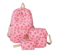 ECBLI Coquette Bow Backpack Pink Cute Preppy Kawaii Backpack Set Aesthetic Daypack Bow Rucksack(Pink)