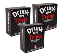 ECBLI Drunk on Trivia Version- Birthday Gift & Bachelorette Party Game with 250 Amusing Cards - Hilarious Unforgettable Drinking Card Game - Get The Party Started(3pcs)