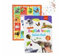 ECBLI Il Mio Primo Giocattolo Sonoro Inglese - Oltre 470 Parole, 21 Temi, Divertente Gioco di Parole, Libro di Suoni Dell'alfabeto, Premi for Imparare La Fonetica, Libro Musicale Interattivo(2pcs)