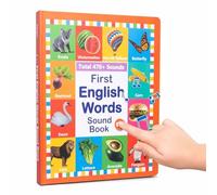 ECBLI Il Mio Primo Giocattolo Sonoro Inglese - Oltre 470 Parole, 21 Temi, Divertente Gioco di Parole, Libro di Suoni Dell'alfabeto, Premi for Imparare La Fonetica, Libro Musicale Interattivo(0-6y)