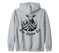 ECCE Agnus dei Lamb Sanctus Tradizionale Latino Messa Cattolica Felpa con Cappuccio