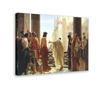 Ecce Homo by Ciseri Antonio - Poster su tela, decorazione da parete, per camera da letto, ufficio, stanza, regalo, 40 x 60 cm