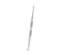 Eccellente collettore per epidermide in acciaio a doppia testa Unguis Ready Tool trasportabile per set da viaggio e uso in studio Collettore permanente antiruggine per epidermide doppio piano