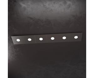 ECCENTRIC APPLIQUE-PLAFONIERA 6 LUCI MARRONE 1156-6L-MA