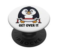 Eccentrico pinguino superare gli ostacoli superarlo PopSockets PopGrip Adesivo