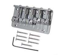 Eccezionali prestazioni sonore 5 corde Hardtail Bass Bridge con design di caricamento dall'alto e componenti in zinco (argento)