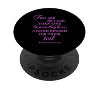 Ecclesiaste 4:9 Versetto della Bibbia due sono meglio di un'unità PopSockets PopGrip Adesivo