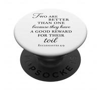 Ecclesiaste Bibbia versetto due sono meglio di una unità faticosa PopSockets PopGrip Adesivo