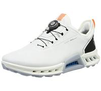 ECCO Biom C4 Boa Gore-Tex Scarpe da Golf Impermeabili da Uomo, Bianco/Giallo, 9-9.5