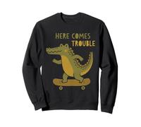 Ecco Che Arriva Il Problema Crocodile Skateboard Skateboard Felpa