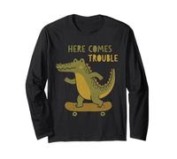 Ecco Che Arriva Il Problema Crocodile Skateboard Skateboard Maglia a Manica