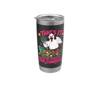 Ecco che stai andando nel compost Funny Goose Bicchiere termico in acciaio inox doppia parete