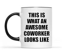 Ecco come appare un collega fantastico. Tazze da caffè originali, tazza da caffè in ceramica con stampa su entrambi i lati, tazza da tè per mamma, papà, amico, moglie, marito, regalo da 11 once.