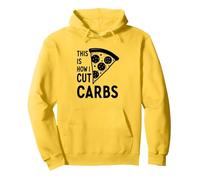Ecco Come Ho Tagliato la Dieta Divertente della Fetta di Pizza dei carboidrati Felpa con Cappuccio, Unisex per Adulti, Limone, L
