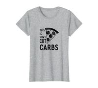 Ecco Come Ho Tagliato la Dieta Divertente della Fetta di Pizza dei carboidrati Maglietta, Donna, Grigio Melange, 3XL