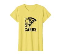 Ecco Come Ho Tagliato la Dieta Divertente della Fetta di Pizza dei carboidrati Maglietta, Donna, Limone, L
