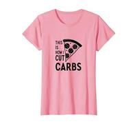 Ecco Come Ho Tagliato la Dieta Divertente della Fetta di Pizza dei carboidrati Maglietta, Donna, Rosa, S