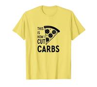 Ecco Come Ho Tagliato la Dieta Divertente della Fetta di Pizza dei carboidrati Maglietta, Uomo, Limone, XXL