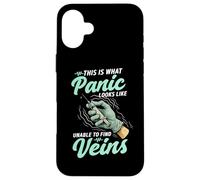 Ecco come si presenta il panico Incapace di trovare le vene Custodia per iPhone 16 Plus