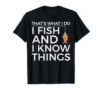 Ecco Cosa Faccio io Pesce e so Cose Pesca Grafica Maglietta
