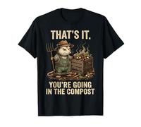 Ecco Cosa stai Andando in The Compost Gardener Funny Opossum Maglietta