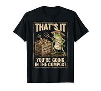 Ecco Cosa stai Andando nel Compost Gardening Funny Frog Maglietta