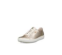ECCO Donna Soft 7 430003 Full Grain Leather Trainer, oro bianco puro, 42 EU