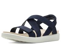 ECCO Donna Soft Sandal Cross Strap, Blu navy, 42 EU