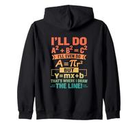 Ecco Dove Ho Disegnato la Linea Retro Math Algebra Pun Felpa con Cappuccio