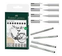 ECCO FABER-CASTELL PIGMENT DRAWING FINEPINNERS ASTUCCIO DA 8 PEZZI
